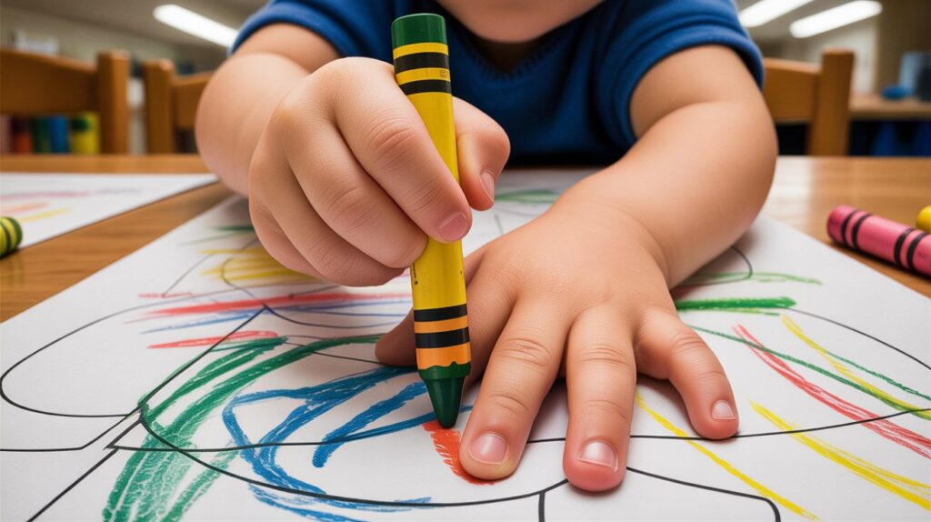 A Young Child S Hand Grips A Thick Crayo OCjKqB5BXQqqWdMxeVYBdw 1zdgEdV1QCWaZYO5B4RCUg Sd 1024x574