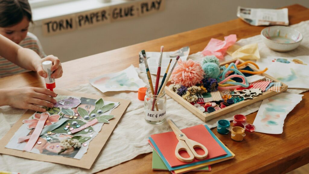 Creative Activities For Kids Child Painting With Colorful Materials 3 1024x576